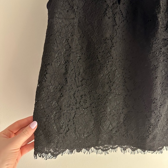 NWT J. Crew Sleeveless Lace Ruffle Neck Top in Black, size: M - Picture 5 of 5